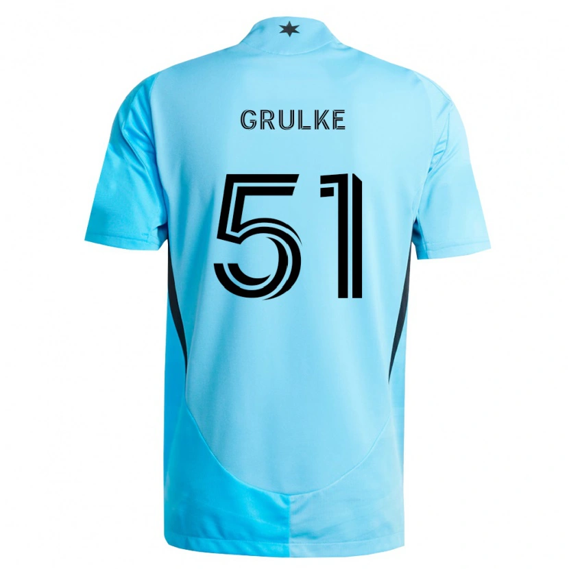 Danxen Heren Calin Grulke #51 Lichtblauw Zwart Uitshirt Uittenue 2026/27 T-Shirt