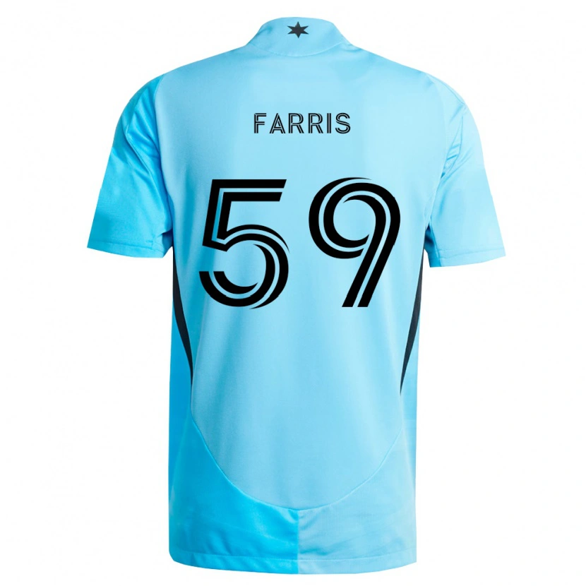 Danxen Heren John Farris #59 Lichtblauw Zwart Uitshirt Uittenue 2026/27 T-Shirt