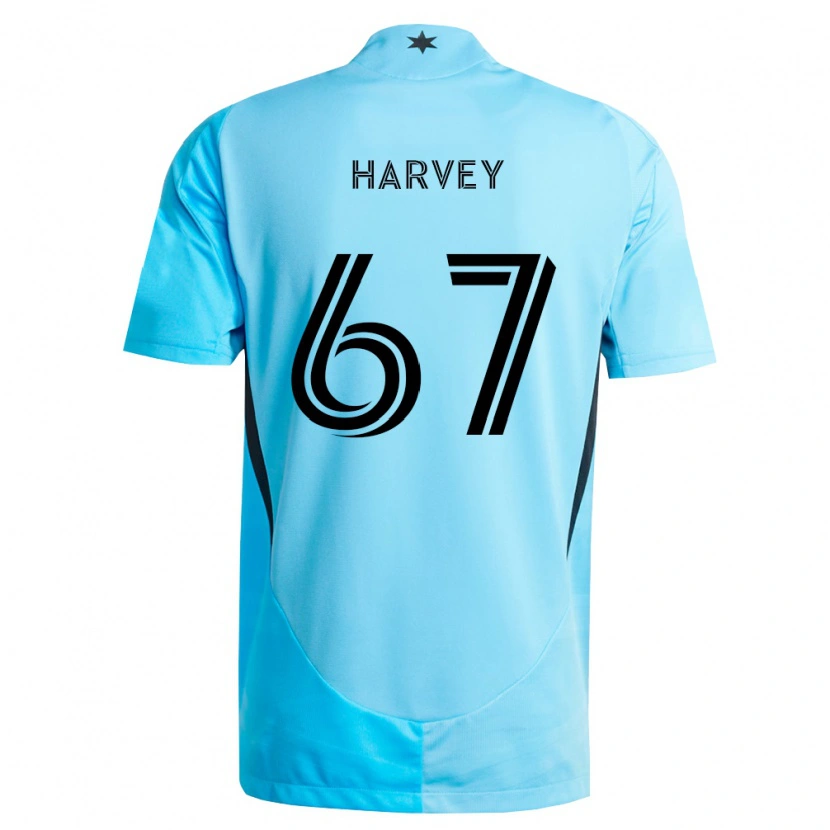 Danxen Heren Carlos Harvey #67 Lichtblauw Zwart Uitshirt Uittenue 2026/27 T-Shirt