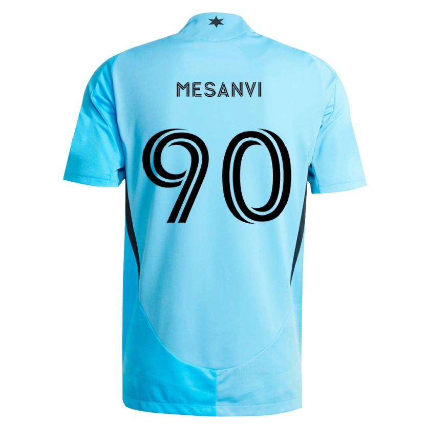 Danxen Heren Loïc Mesanvi #90 Lichtblauw Zwart Uitshirt Uittenue 2026/27 T-Shirt