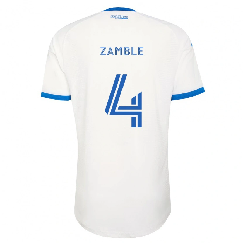 Danxen Heren Ulrich Zamble #4 Hemelsblauw Wit Uitshirt Uittenue 2026/27 T-Shirt