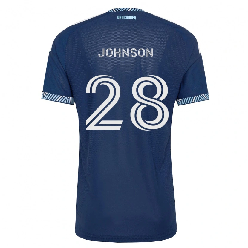 Danxen Heren Tate Johnson #28 Diep Blauw Wit Uitshirt Uittenue 2026/27 T-Shirt