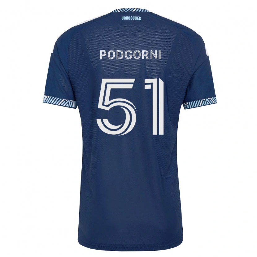 Danxen Heren Kevin Podgorni #51 Diep Blauw Wit Uitshirt Uittenue 2026/27 T-Shirt