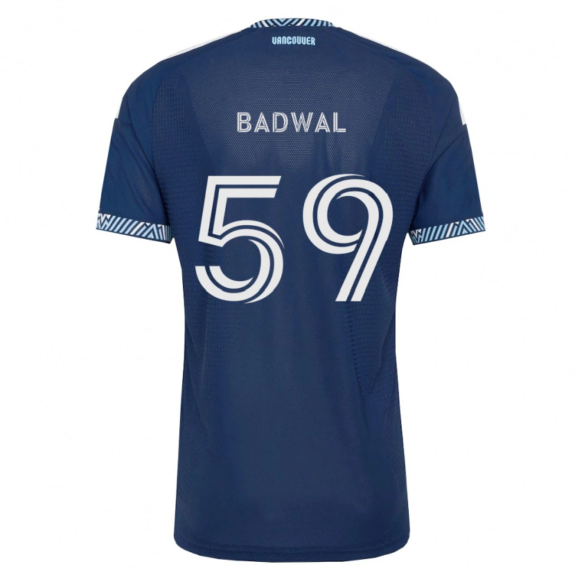Danxen Heren Jeevan Badwal #59 Diep Blauw Wit Uitshirt Uittenue 2026/27 T-Shirt