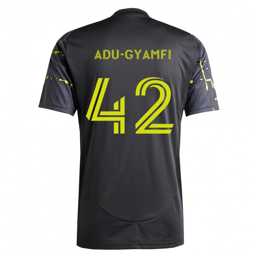 Danxen Heren Brent Adu-Gyamfi #42 Fluorescerend Geel Zwart Uitshirt Uittenue 2026/27 T-Shirt