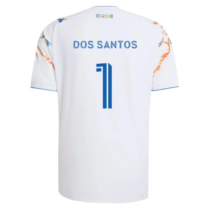 Danxen Heren Cj Dos Santos #1 Wit Oranje Blauw Uitshirt Uittenue 2026/27 T-Shirt
