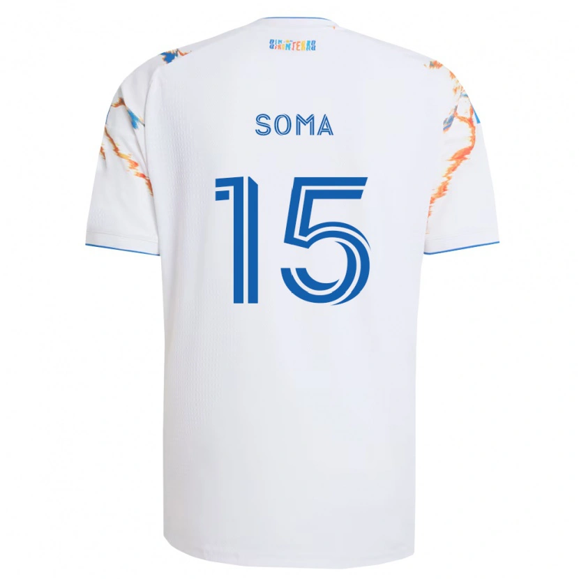 Danxen Heren Pedro Soma #15 Wit Oranje Blauw Uitshirt Uittenue 2026/27 T-Shirt
