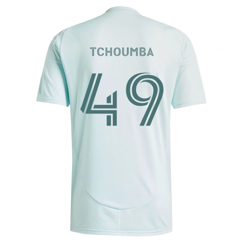 Danxen Heren Nathan Tchoumba #49 Wit Lichtgroen Uitshirt Uittenue 2026/27 T-Shirt