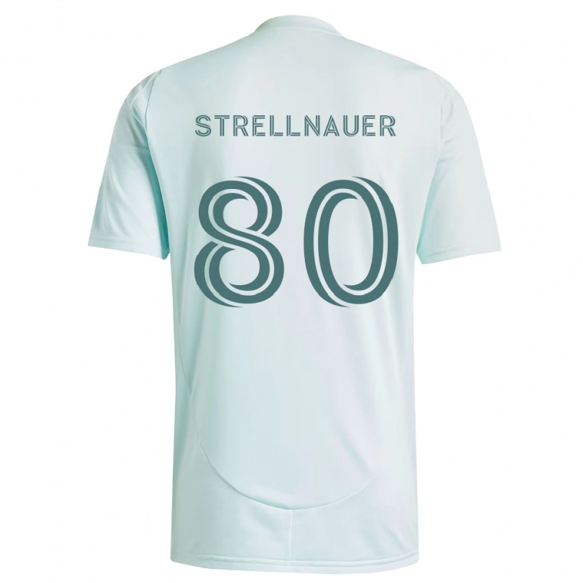Danxen Heren Noah Strellnauer #80 Wit Lichtgroen Uitshirt Uittenue 2026/27 T-Shirt