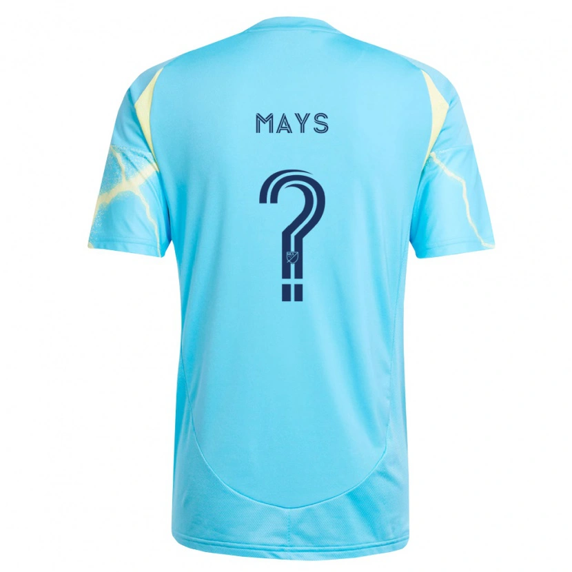 Danxen Heren Jacob Mays #0 Lichtblauw Zwart Lichtgeel Uitshirt Uittenue 2026/27 T-Shirt