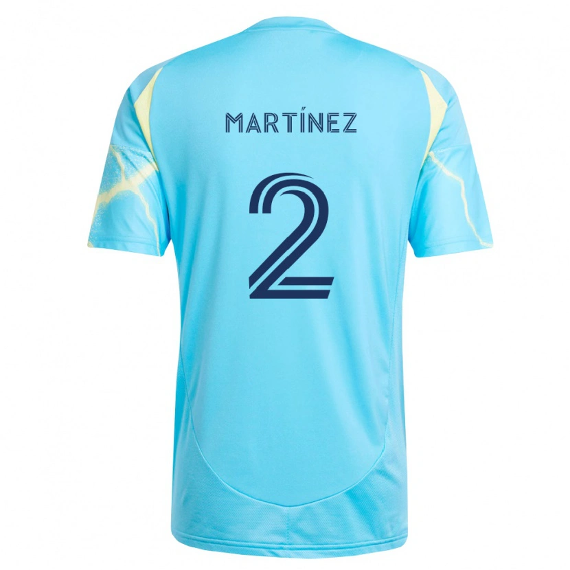 Danxen Heren Geiner Martínez #2 Lichtblauw Zwart Lichtgeel Uitshirt Uittenue 2026/27 T-Shirt