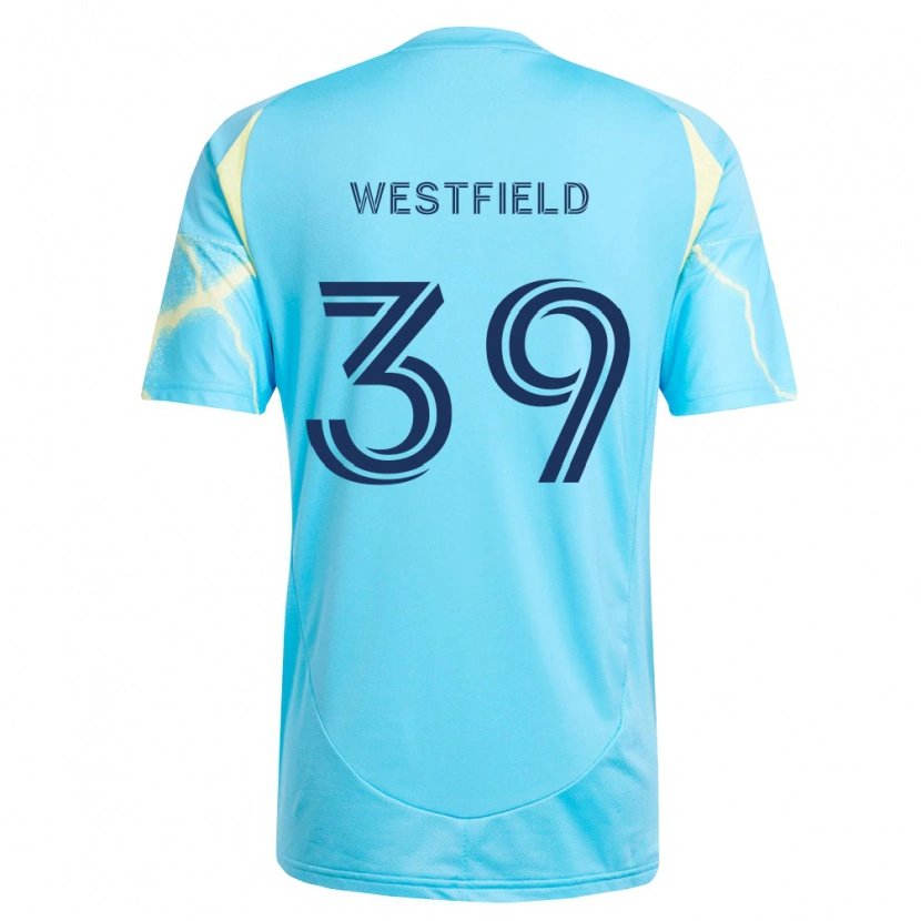 Danxen Heren Frankie Westfield #39 Lichtblauw Zwart Lichtgeel Uitshirt Uittenue 2026/27 T-Shirt