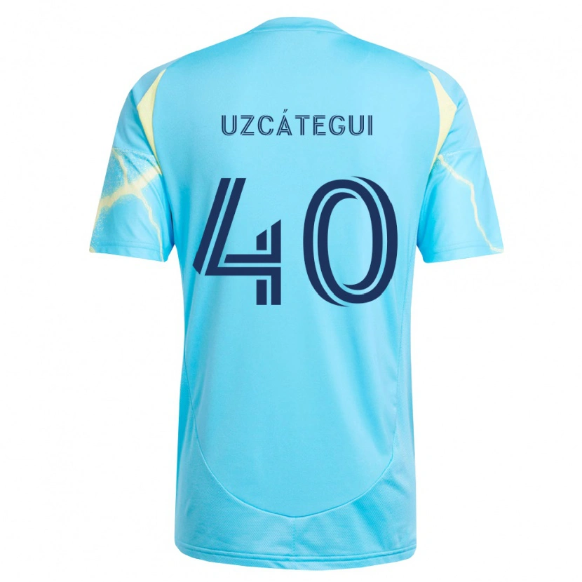 Danxen Heren Rafael Uzcátegui #40 Lichtblauw Zwart Lichtgeel Uitshirt Uittenue 2026/27 T-Shirt