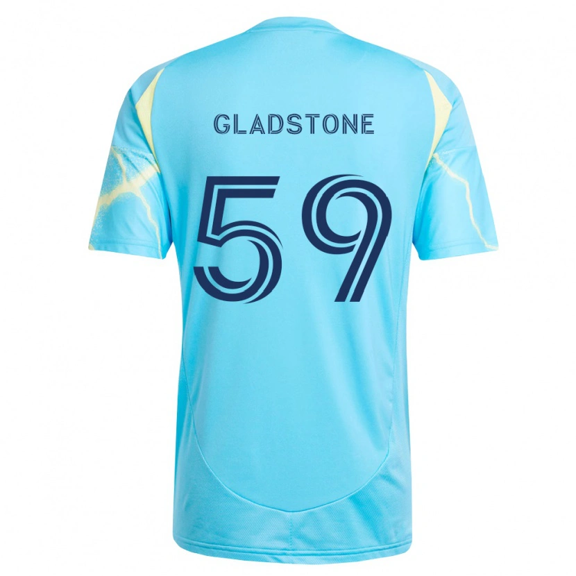 Danxen Heren Tyler Gladstone #59 Lichtblauw Zwart Lichtgeel Uitshirt Uittenue 2026/27 T-Shirt