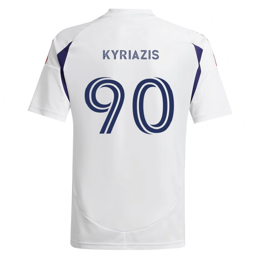 Danxen Heren Konstantinos Kyriazis #90 Koninklijk Blauw Rood Bruin Uitshirt Uittenue 2026/27 T-Shirt