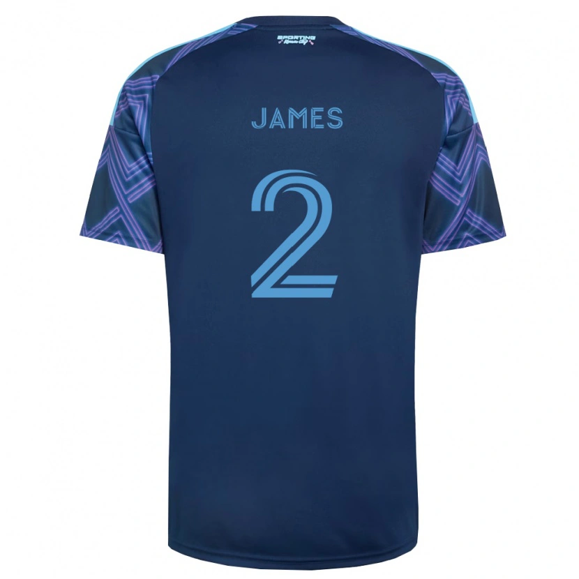 Danxen Heren Ian James #2 Koninklijk Blauw Paars Uitshirt Uittenue 2026/27 T-Shirt