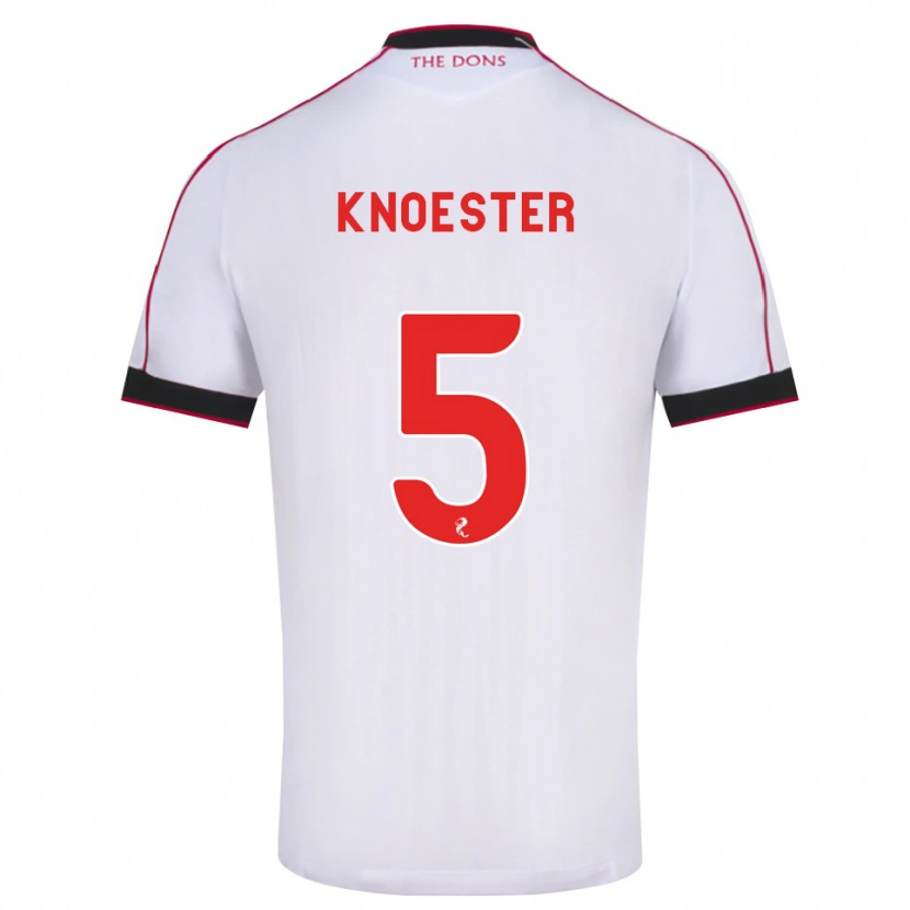 Danxen Heren Mats Knoester #5 Zwart Rood Wit Uitshirt Uittenue 2026/27 T-Shirt