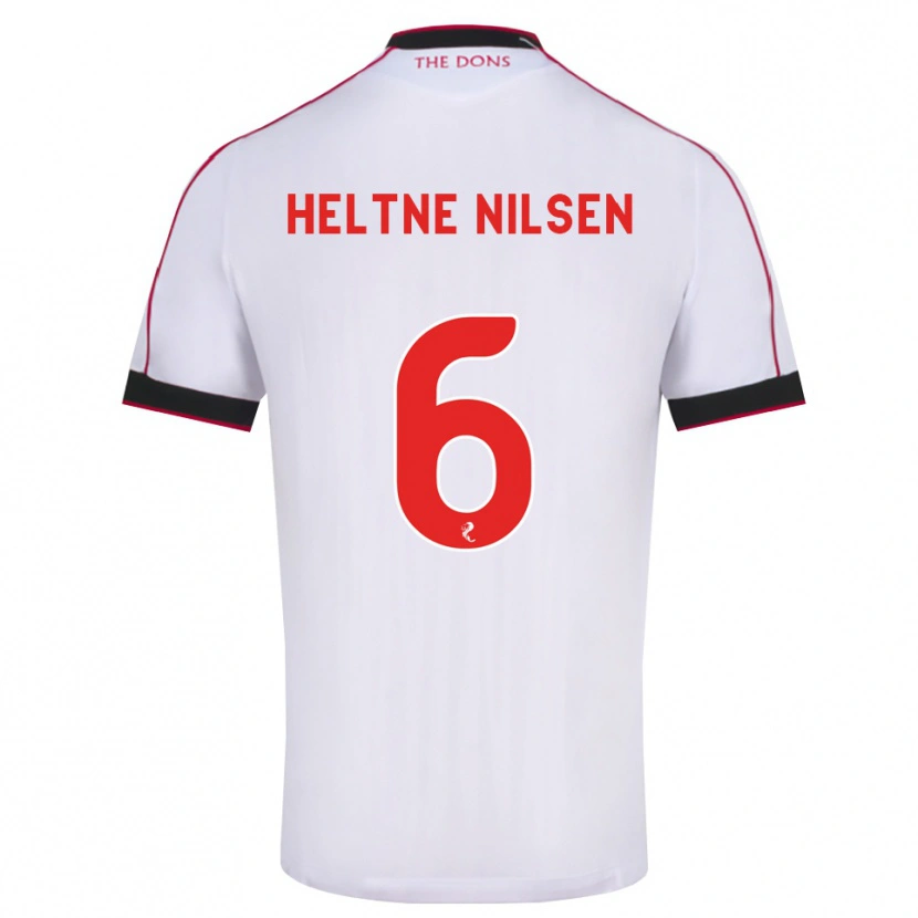Danxen Heren Sivert Heltne Nilsen #6 Zwart Rood Wit Uitshirt Uittenue 2026/27 T-Shirt