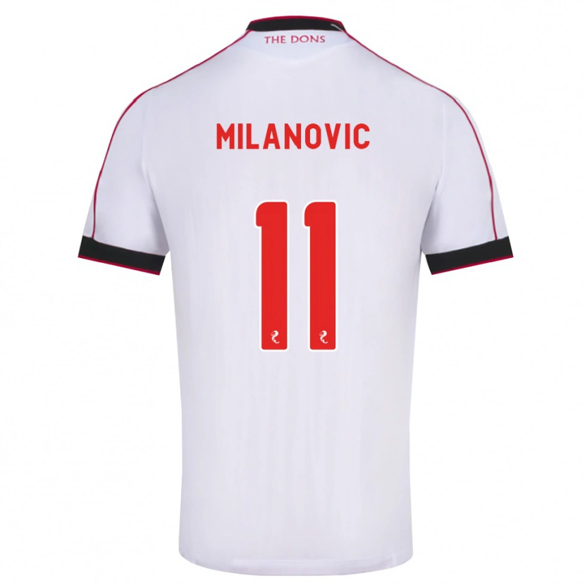 Danxen Heren Nicolas Milanovic #11 Zwart Rood Wit Uitshirt Uittenue 2026/27 T-Shirt