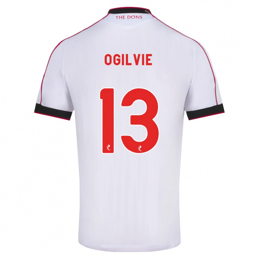Danxen Heren Francesca Ogilvie #13 Zwart Rood Wit Uitshirt Uittenue 2026/27 T-Shirt
