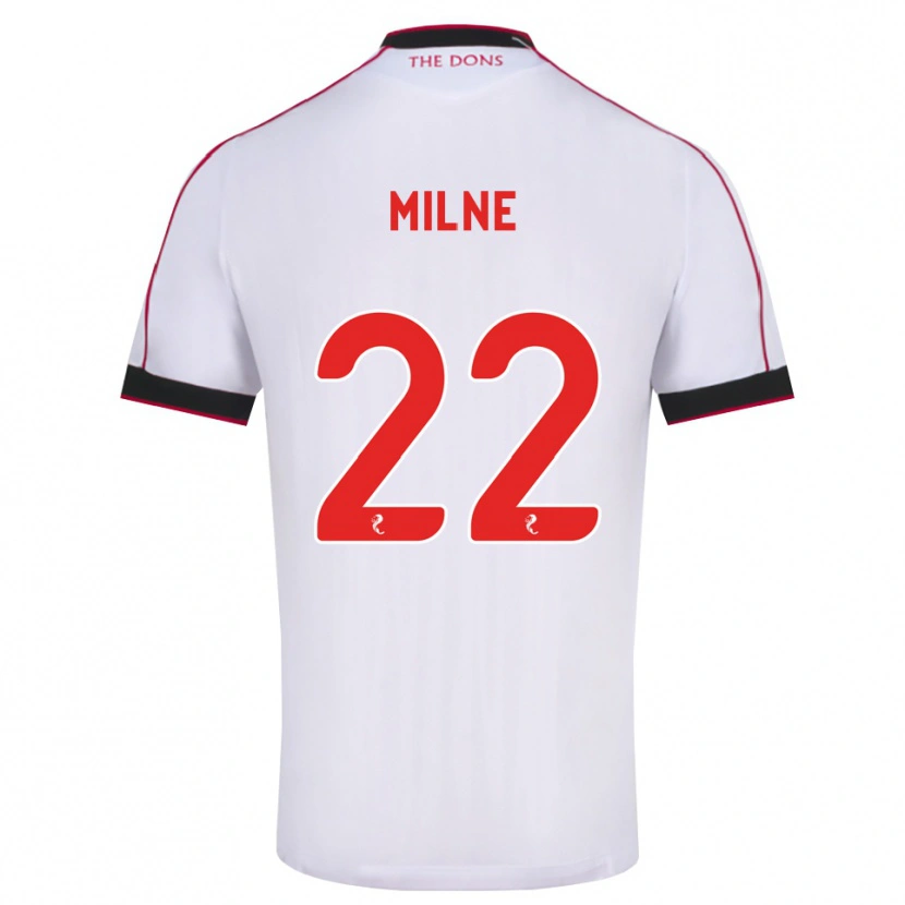 Danxen Heren Jack Milne #22 Zwart Rood Wit Uitshirt Uittenue 2026/27 T-Shirt