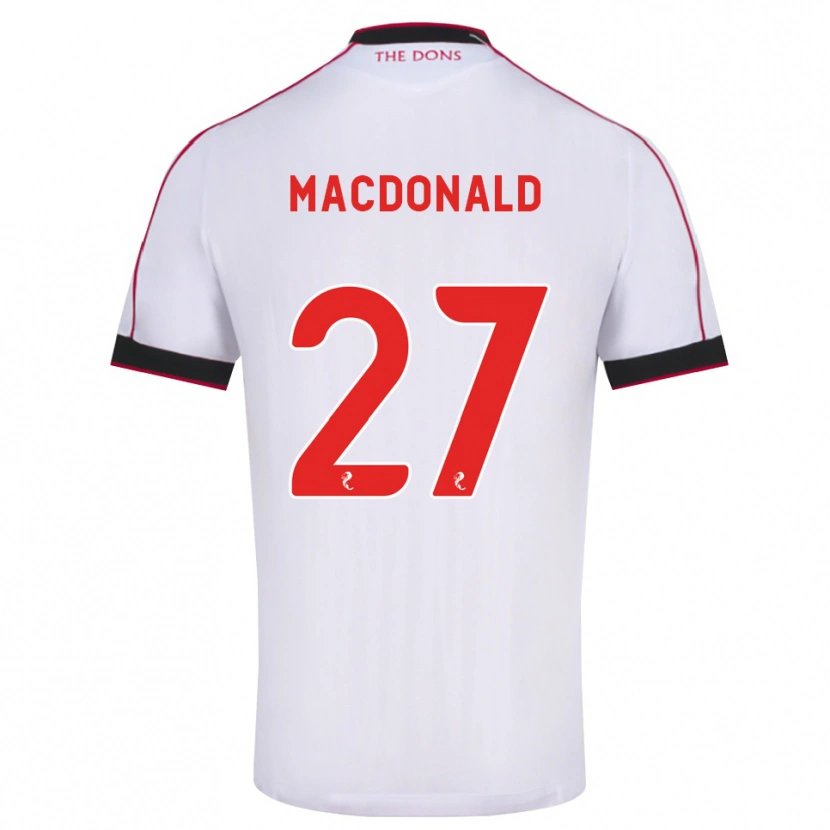 Danxen Heren Angus Macdonald #27 Zwart Rood Wit Uitshirt Uittenue 2026/27 T-Shirt