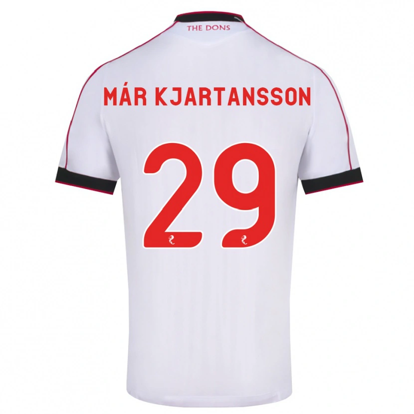 Danxen Heren Kjartan Már Kjartansson #29 Zwart Rood Wit Uitshirt Uittenue 2026/27 T-Shirt