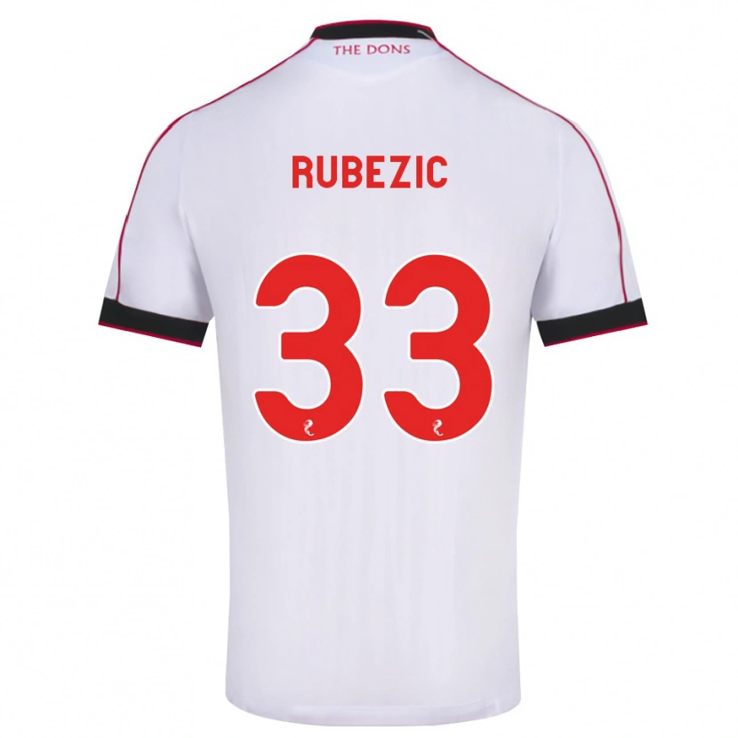 Danxen Heren Slobodan Rubezic #33 Zwart Rood Wit Uitshirt Uittenue 2026/27 T-Shirt