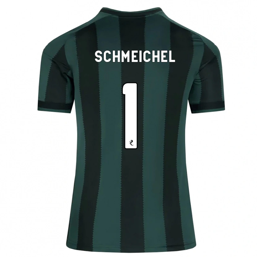 Danxen Heren Kasper Schmeichel #1 Donkerleigrijs Zwart Uitshirt Uittenue 2026/27 T-Shirt