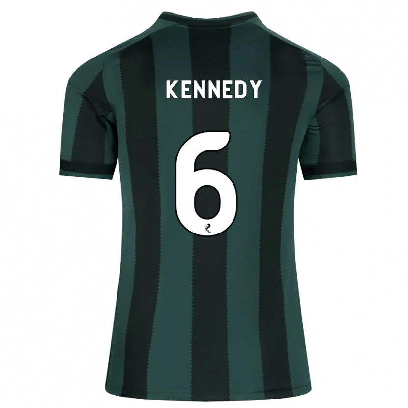 Danxen Heren Liam Kennedy #6 Donkerleigrijs Zwart Uitshirt Uittenue 2026/27 T-Shirt