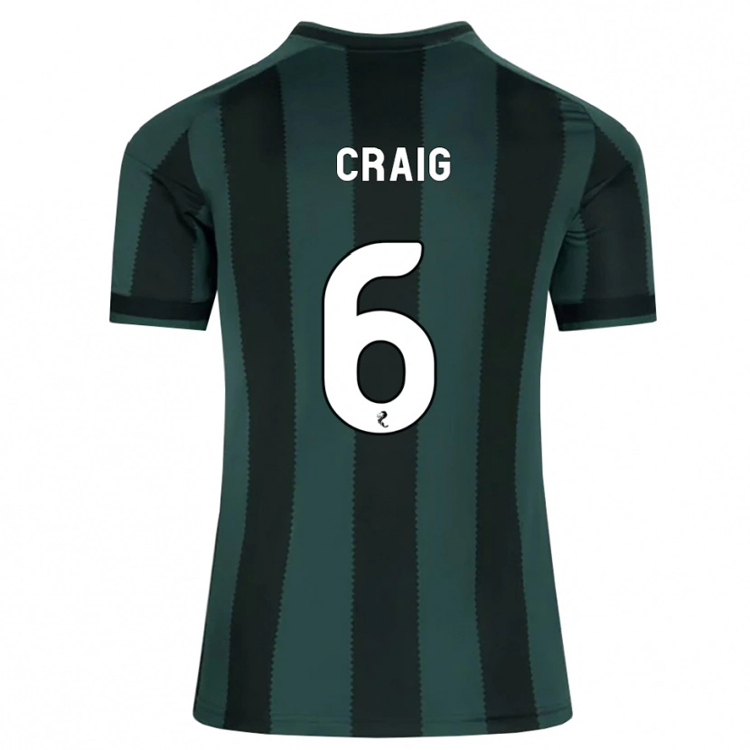 Danxen Heren Chloe Craig #6 Donkerleigrijs Zwart Uitshirt Uittenue 2026/27 T-Shirt