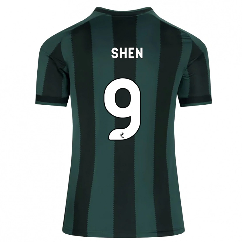 Danxen Heren Shen Mengyu #9 Donkerleigrijs Zwart Uitshirt Uittenue 2026/27 T-Shirt
