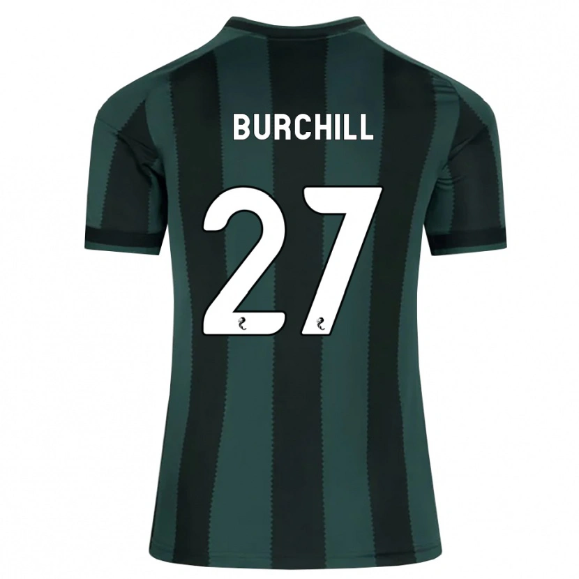 Danxen Heren Tiree Burchill #27 Donkerleigrijs Zwart Uitshirt Uittenue 2026/27 T-Shirt
