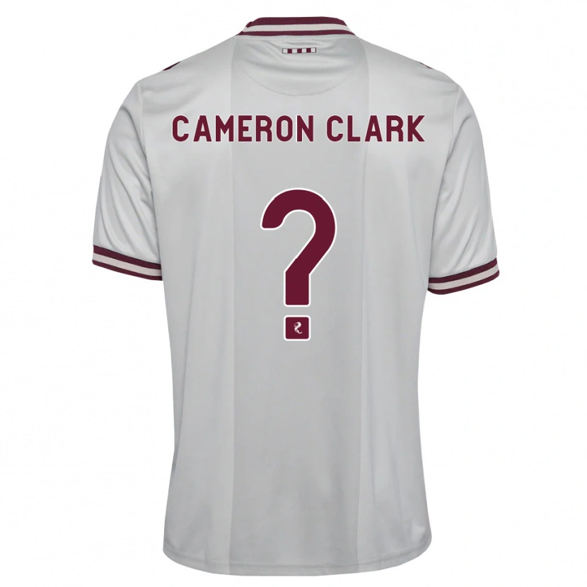 Danxen Heren Cameron Clark #0 Wit Bordeauxrood Uitshirt Uittenue 2026/27 T-Shirt