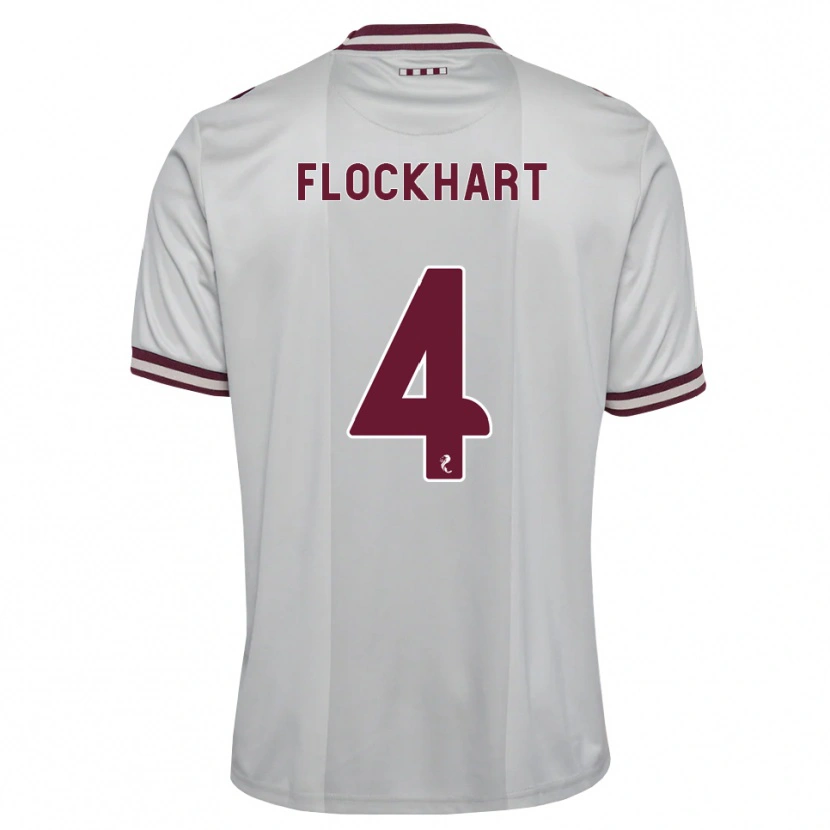 Danxen Heren Robbie Flockhart #4 Wit Bordeauxrood Uitshirt Uittenue 2026/27 T-Shirt