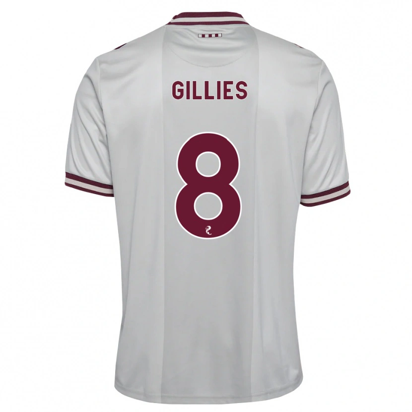 Danxen Heren Matthew Gillies #8 Wit Bordeauxrood Uitshirt Uittenue 2026/27 T-Shirt
