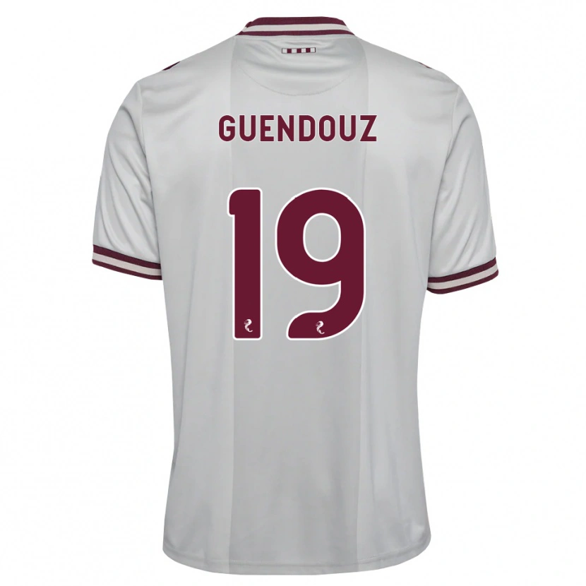 Danxen Heren Sabri Guendouz #19 Wit Bordeauxrood Uitshirt Uittenue 2026/27 T-Shirt