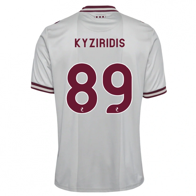 Danxen Heren Alexandros Kyziridis #89 Wit Bordeauxrood Uitshirt Uittenue 2026/27 T-Shirt