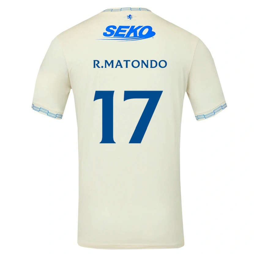 Danxen Heren Rabbi Matondo #17 Diepblauw Wit Uitshirt Uittenue 2026/27 T-Shirt