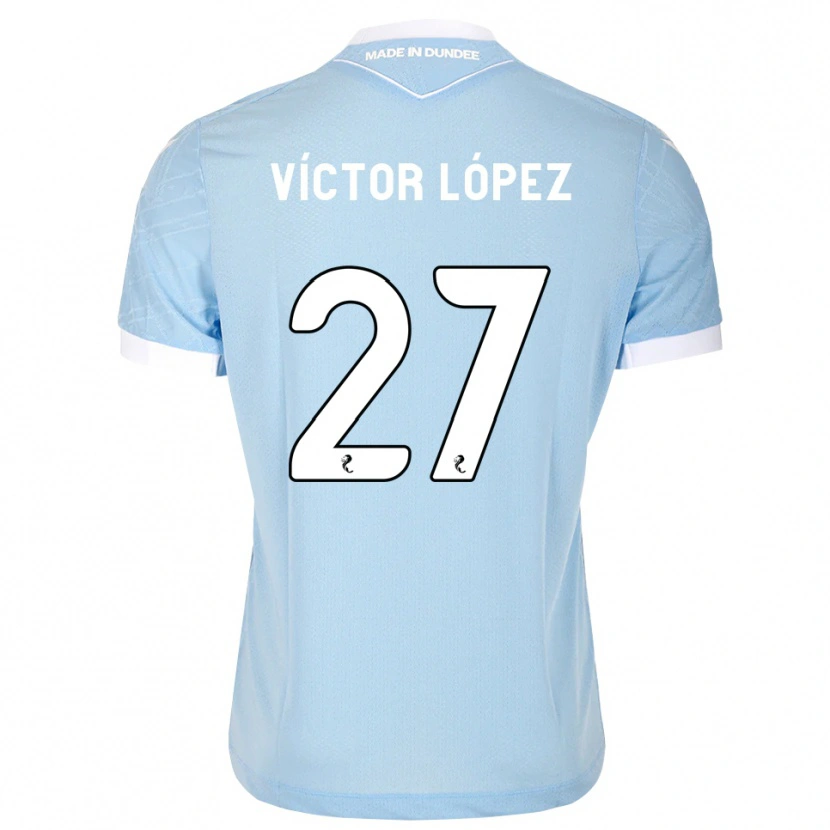 Danxen Heren Victor Lopez #27 Lichthemelsblauw Wit Uitshirt Uittenue 2026/27 T-Shirt