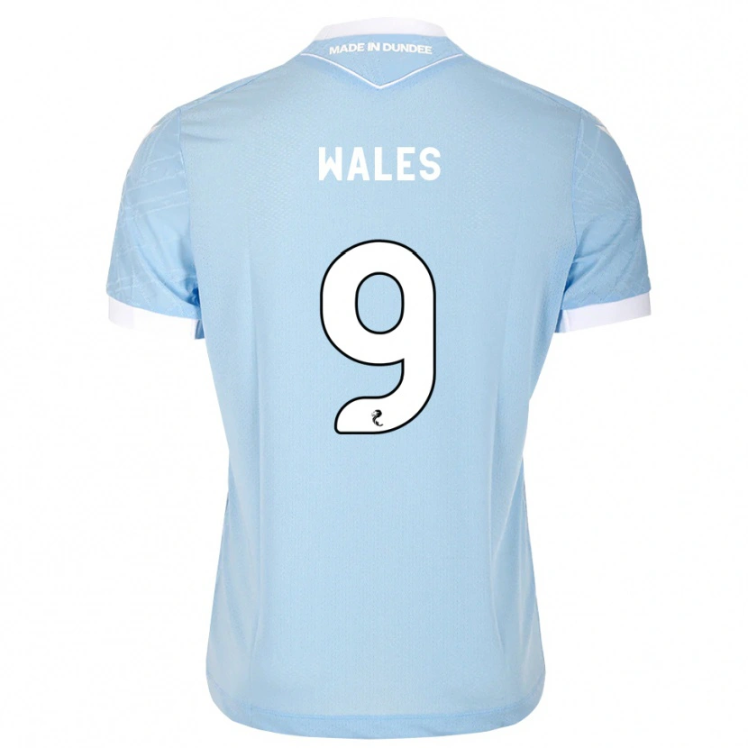 Danxen Heren Bobby Wales #9 Lichthemelsblauw Wit Uitshirt Uittenue 2026/27 T-Shirt