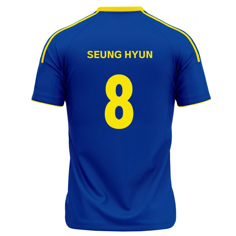 Danxen Dames Seung-Hyun Kim #8 Koninklijk Blauw Geel Thuisshirt Thuistenue 2026/27 T-Shirt
