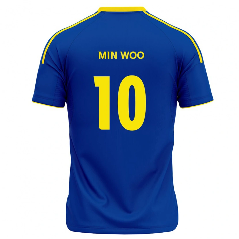 Danxen Dames Min-Woo Kim #10 Koninklijk Blauw Geel Thuisshirt Thuistenue 2026/27 T-Shirt