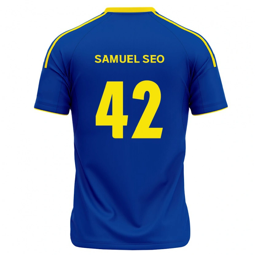 Danxen Dames Samuel Seo #42 Koninklijk Blauw Geel Thuisshirt Thuistenue 2026/27 T-Shirt