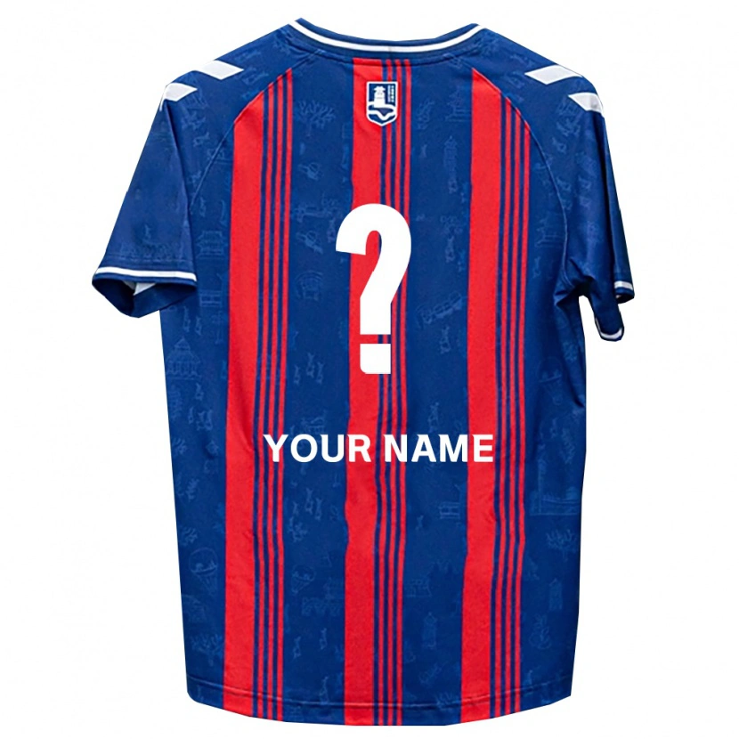 Danxen Dames Uw Naam #0 Blauw Rood Wit Thuisshirt Thuistenue 2026/27 T-Shirt