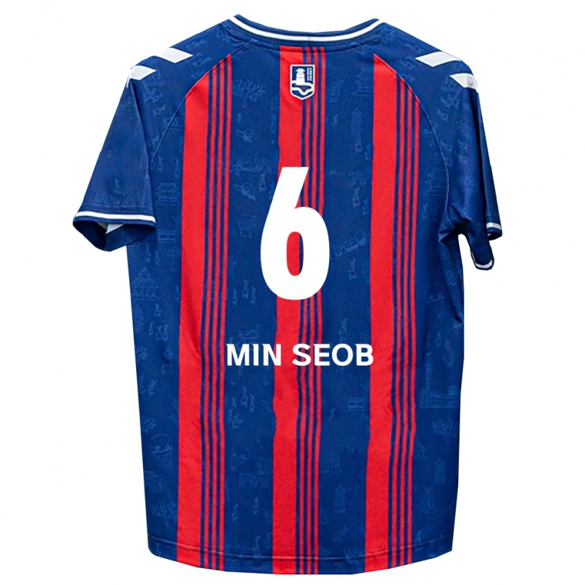 Danxen Dames Min-Seob Song #6 Blauw Rood Wit Thuisshirt Thuistenue 2026/27 T-Shirt