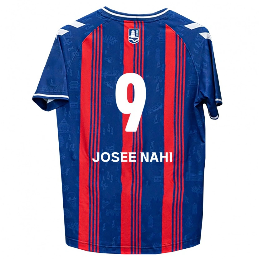 Danxen Dames Josée Nahi #9 Blauw Rood Wit Thuisshirt Thuistenue 2026/27 T-Shirt