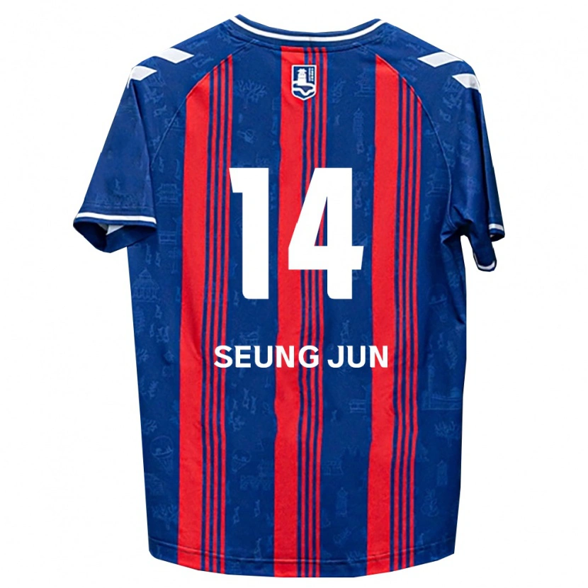 Danxen Dames Seung-Jun Yeom #14 Blauw Rood Wit Thuisshirt Thuistenue 2026/27 T-Shirt