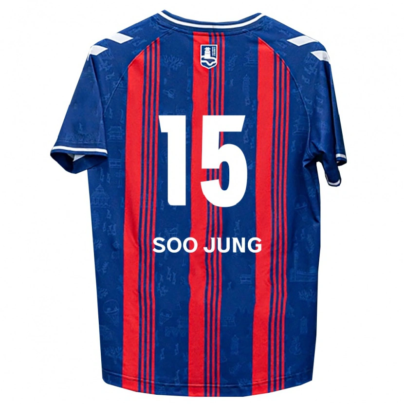 Danxen Dames Soo-Jung Ryu #15 Blauw Rood Wit Thuisshirt Thuistenue 2026/27 T-Shirt