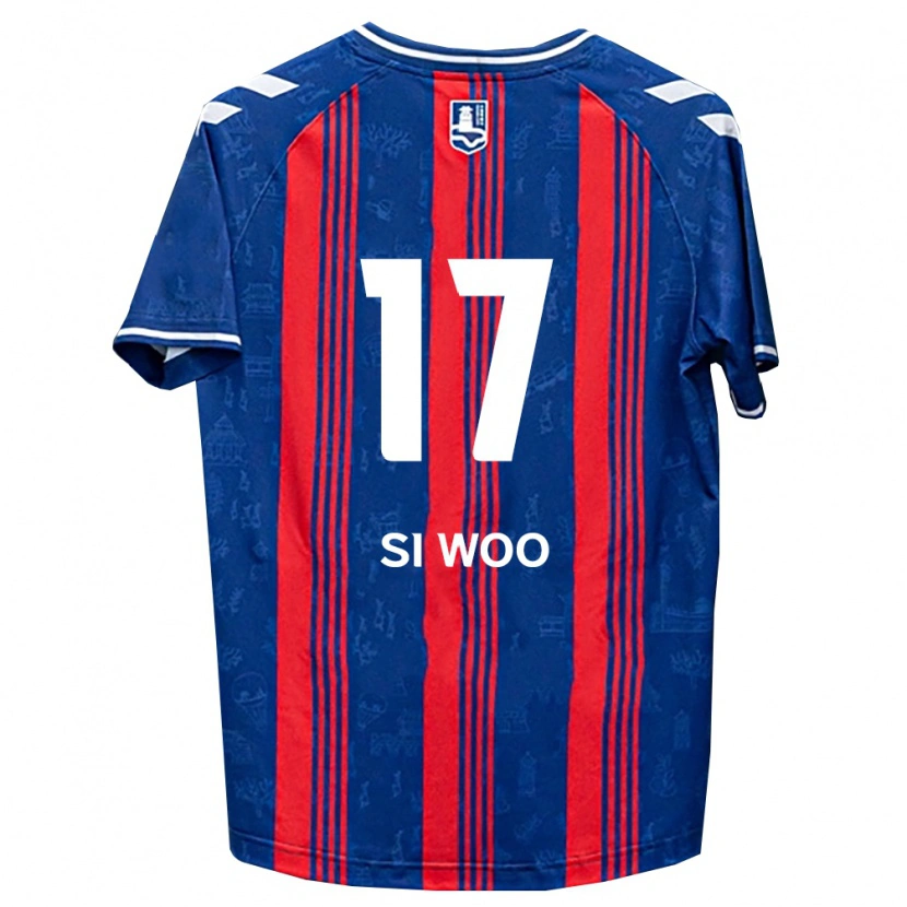 Danxen Dames Si-Woo Eom #17 Blauw Rood Wit Thuisshirt Thuistenue 2026/27 T-Shirt